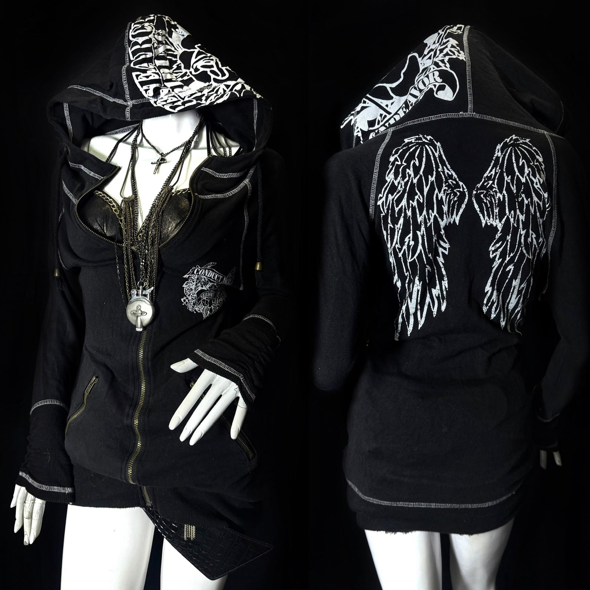 B2V - ESCEAPE HOODIE༒ vintage streetwear thrift y2k clothing by B2V_BAD2WEAR