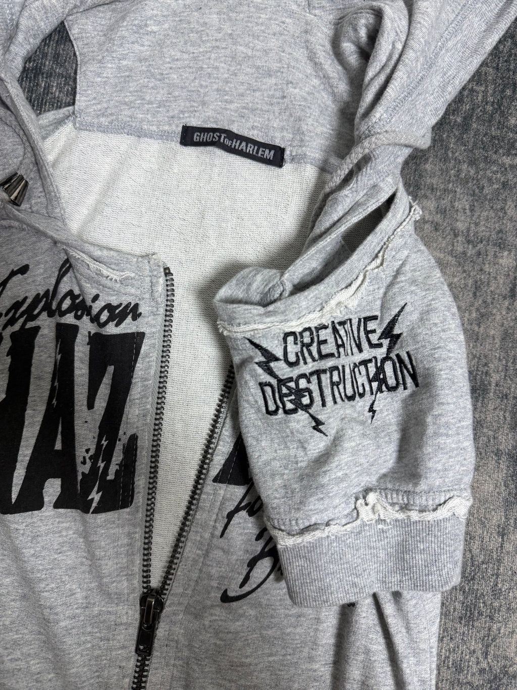 B2V - GHOST OF HARLEM HOODIE༒ vintage streetwear thrift y2k clothing by B2V_BAD2WEAR