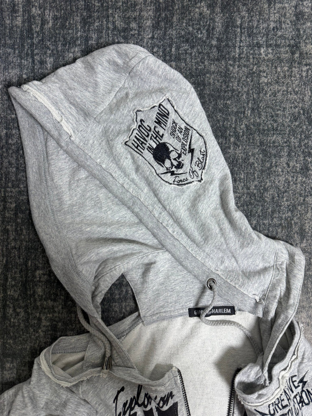 B2V - GHOST OF HARLEM HOODIE༒ vintage streetwear thrift y2k clothing by B2V_BAD2WEAR