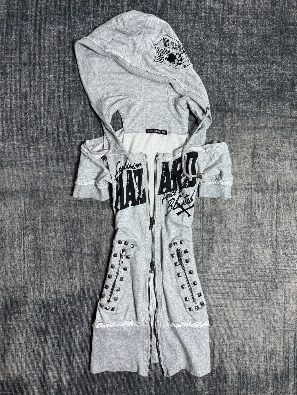 B2V - GHOST OF HARLEM HOODIE༒ vintage streetwear thrift y2k clothing by B2V_BAD2WEAR