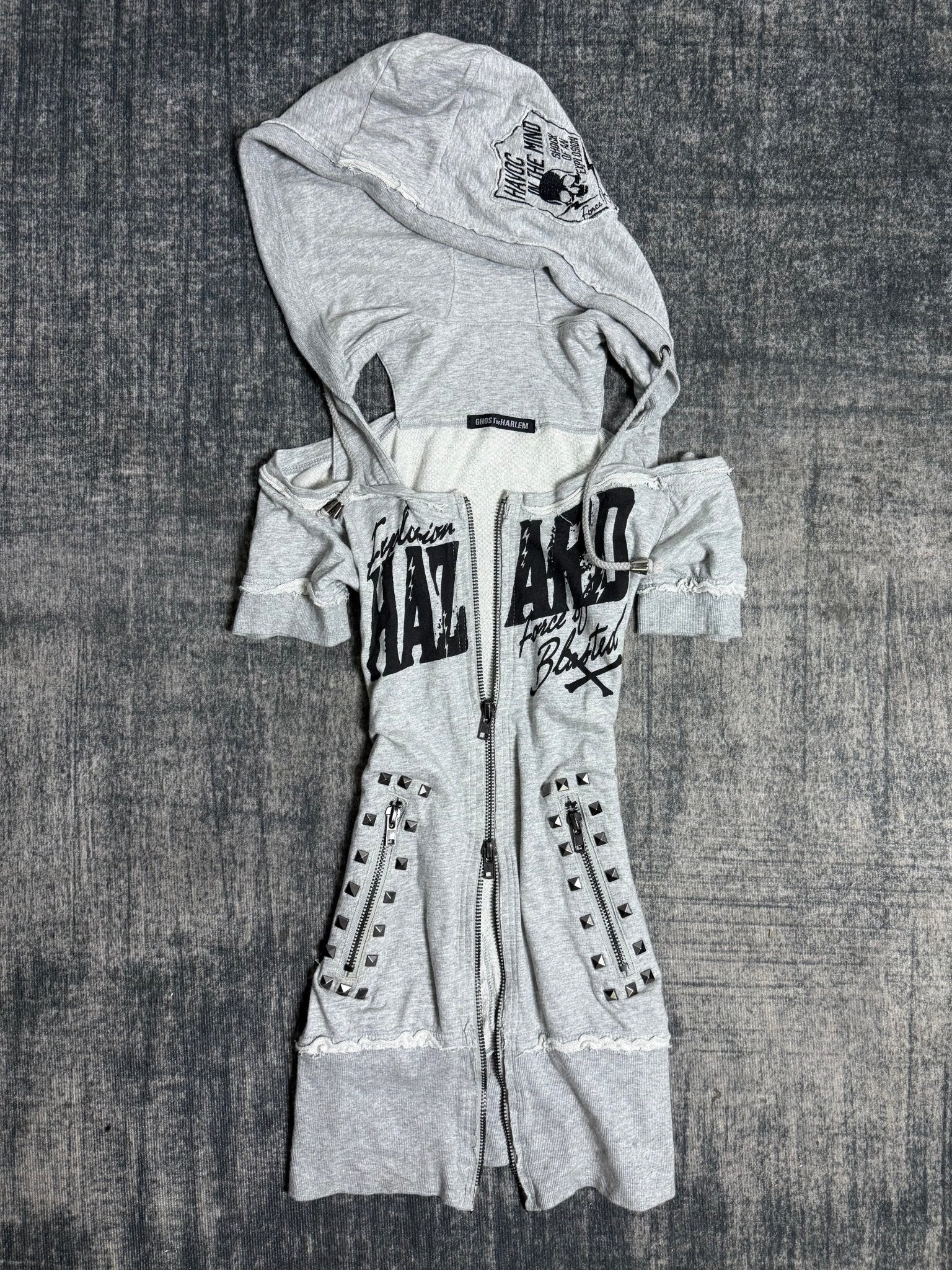B2V - GHOST OF HARLEM HOODIE༒ vintage streetwear thrift y2k clothing by B2V_BAD2WEAR