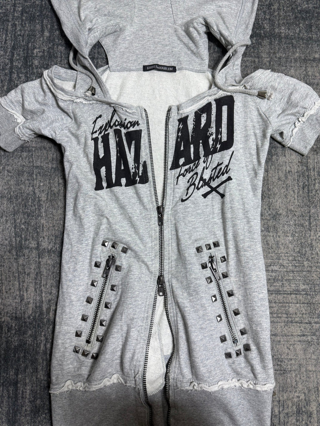 B2V - GHOST OF HARLEM HOODIE༒ vintage streetwear thrift y2k clothing by B2V_BAD2WEAR