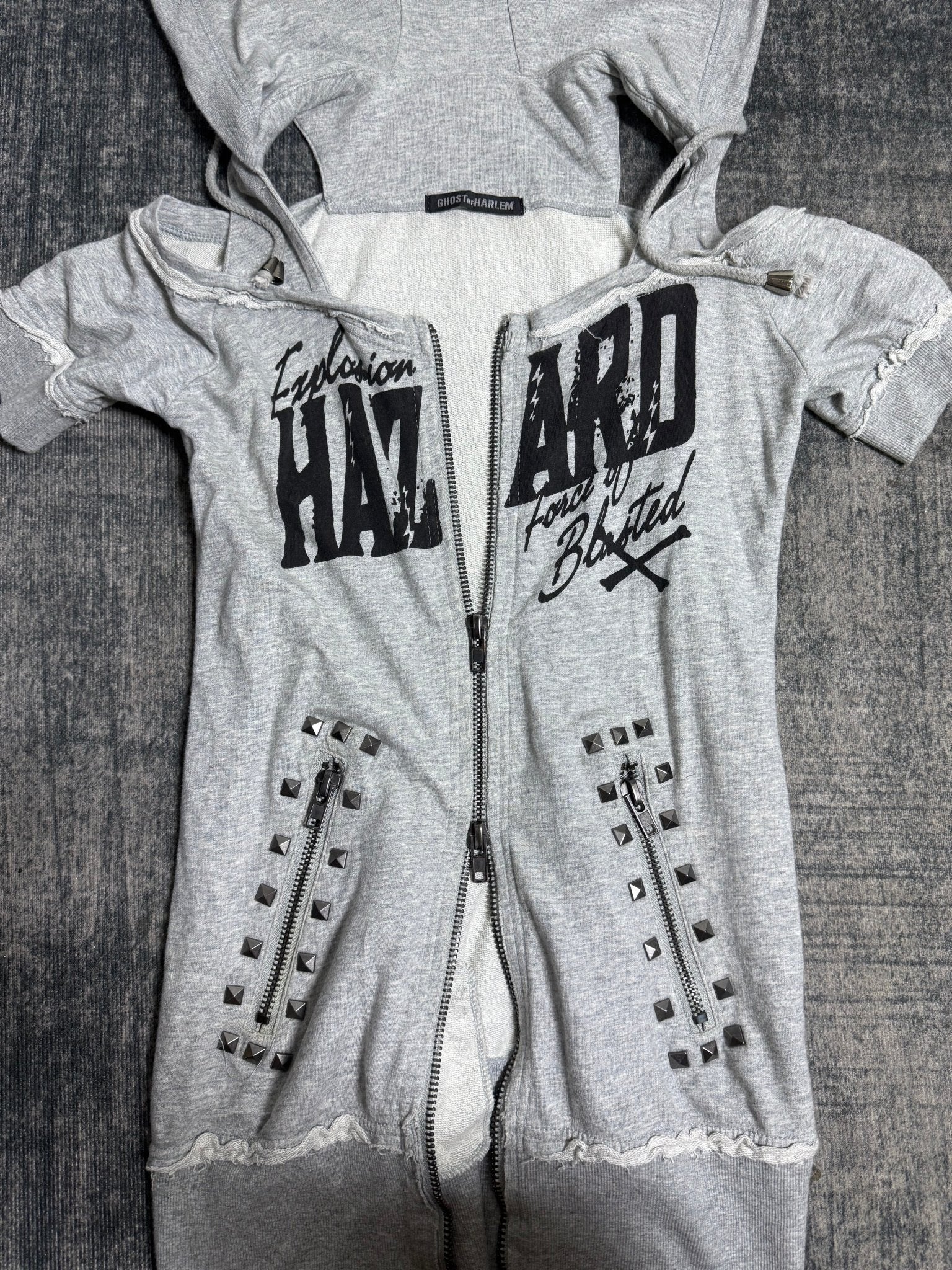 B2V - GHOST OF HARLEM HOODIE༒ vintage streetwear thrift y2k clothing by B2V_BAD2WEAR
