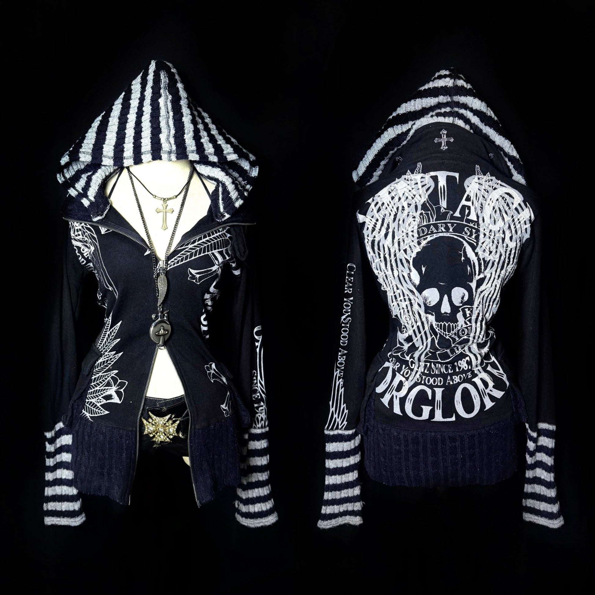 B2V - GLITZ HOODIE༒ *RARE* vintage streetwear thrift y2k clothing by B2V_BAD2WEAR