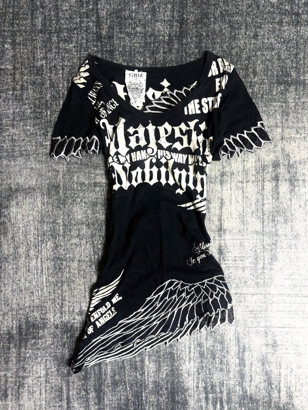 B2V - GLITZ WING T༒ vintage streetwear thrift y2k clothing by B2V_BAD2WEAR