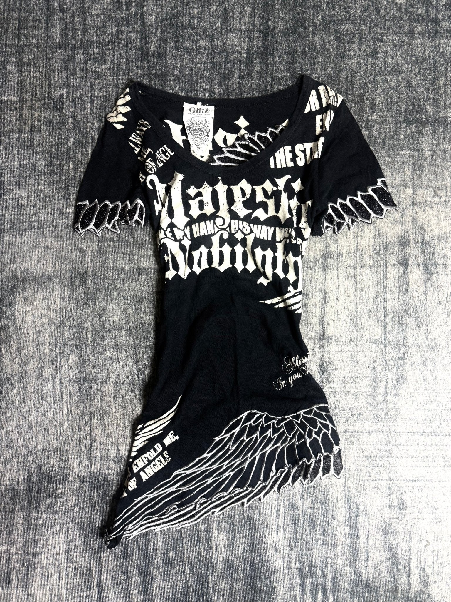 B2V - GLITZ WING T༒ vintage streetwear thrift y2k clothing by B2V_BAD2WEAR