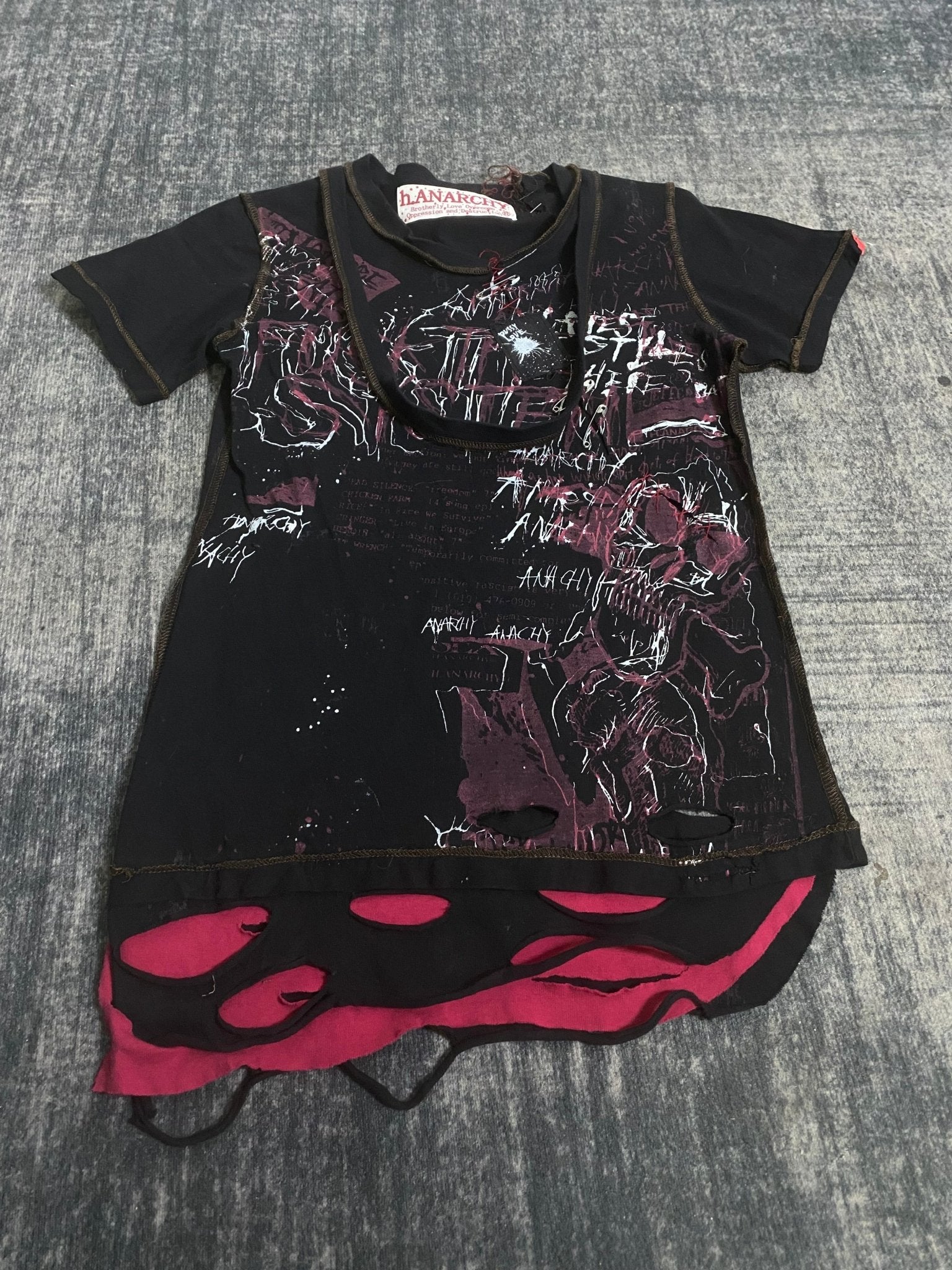 B2V - H.ANARCHY SHIRT༒ vintage streetwear thrift y2k clothing by B2V_BAD2WEAR