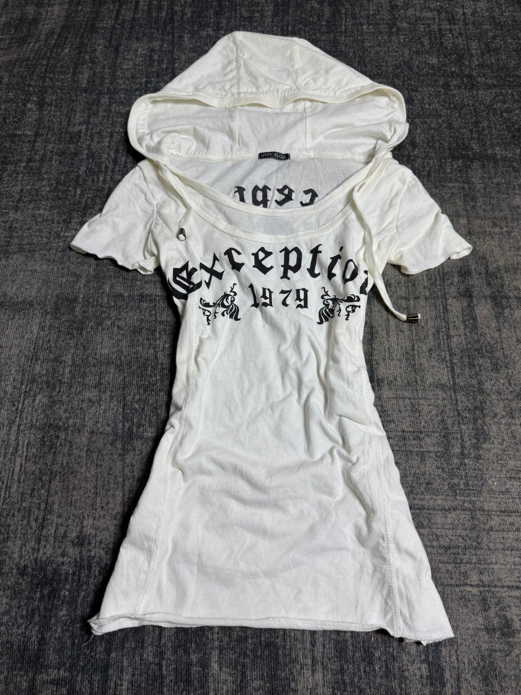 B2V - LIVIN ALONE HOODIE༒ vintage streetwear thrift y2k clothing by B2V_BAD2WEAR