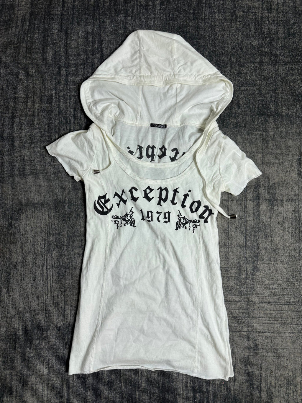 B2V - LIVIN ALONE HOODIE༒ vintage streetwear thrift y2k clothing by B2V_BAD2WEAR