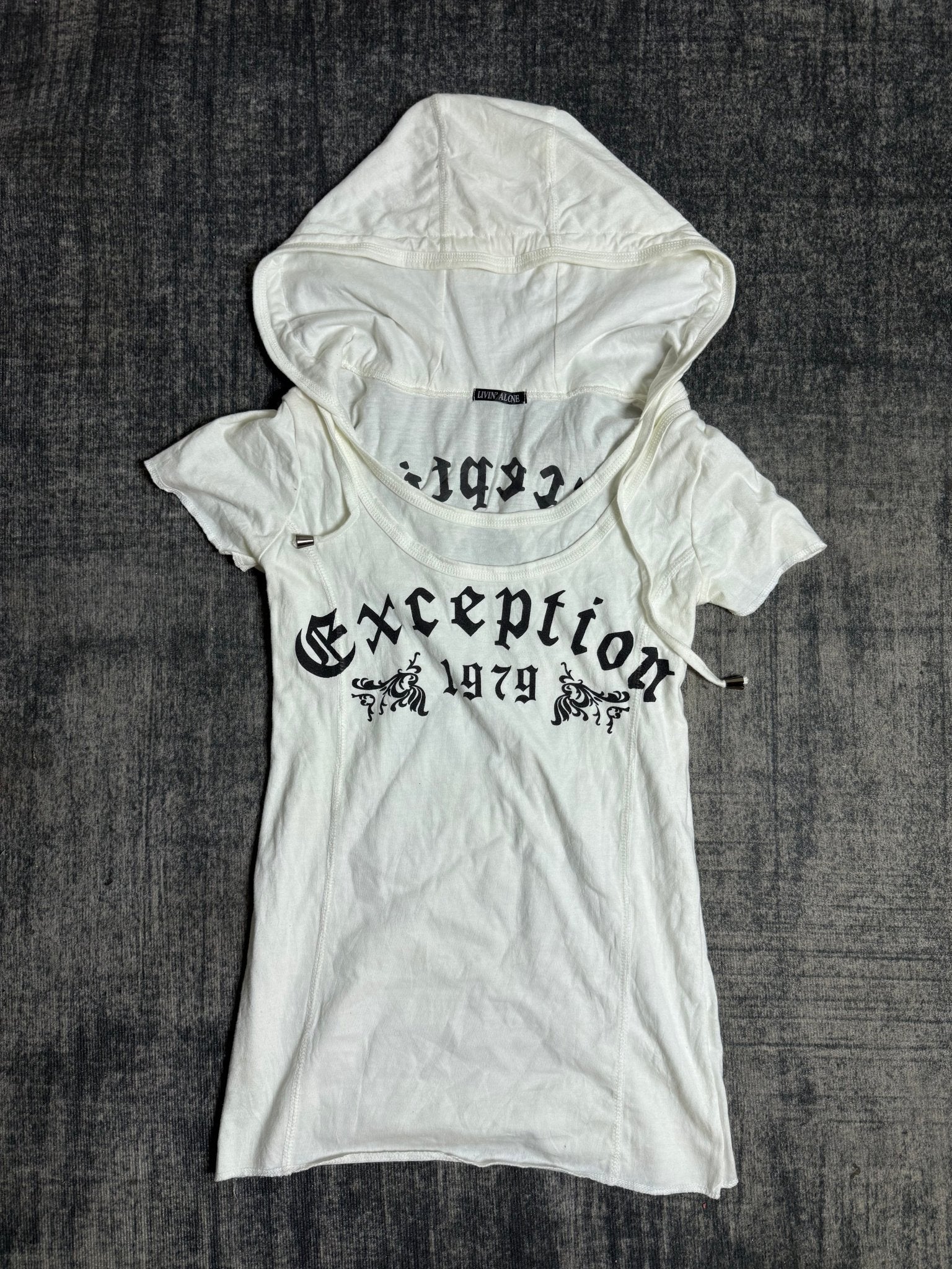 B2V - LIVIN ALONE HOODIE༒ vintage streetwear thrift y2k clothing by B2V_BAD2WEAR