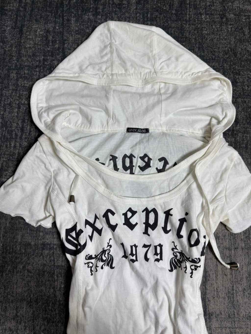 B2V - LIVIN ALONE HOODIE༒ vintage streetwear thrift y2k clothing by B2V_BAD2WEAR