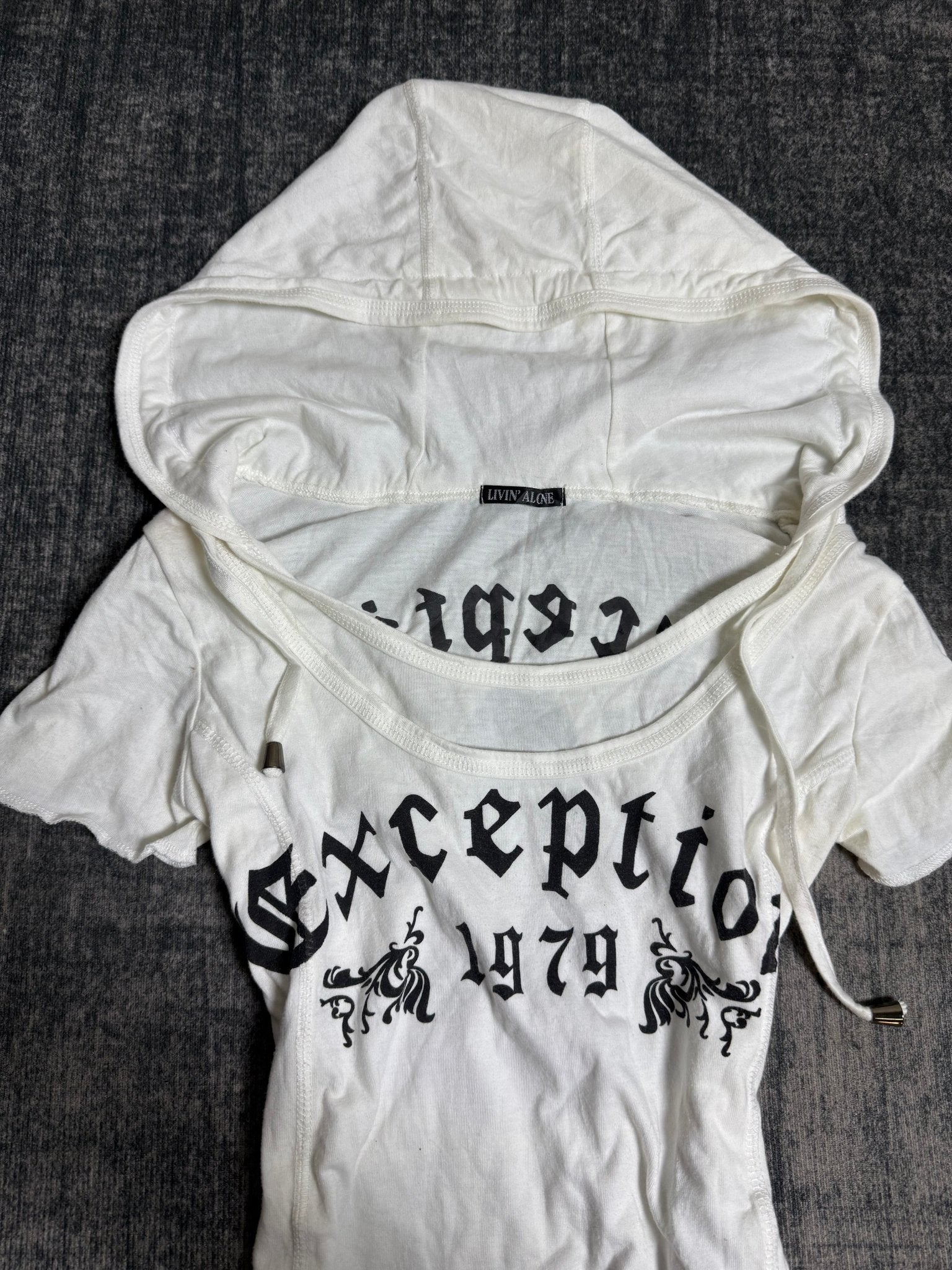 B2V - LIVIN ALONE HOODIE༒ vintage streetwear thrift y2k clothing by B2V_BAD2WEAR