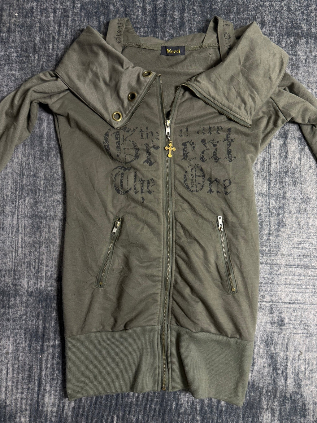B2V - MERCI CROSS ZIP UP MINIDRESS ༒ vintage streetwear thrift y2k clothing by B2V_BAD2WEAR