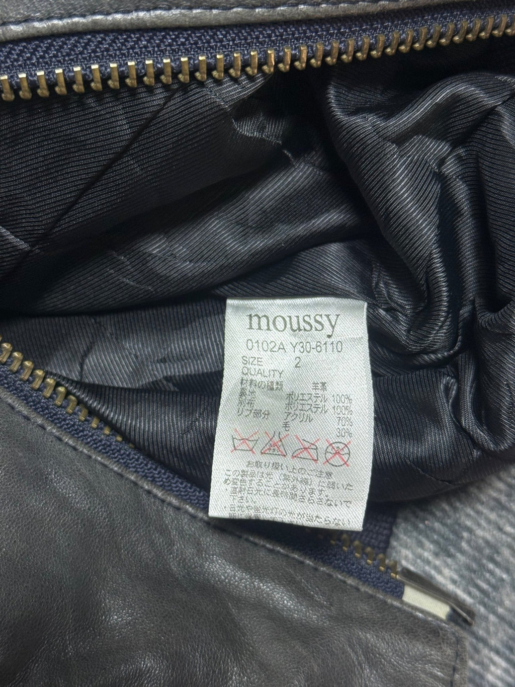 B2V - MOUSSY LEATHER JACKET(2)༒ vintage streetwear thrift y2k clothing by B2V_BAD2WEAR