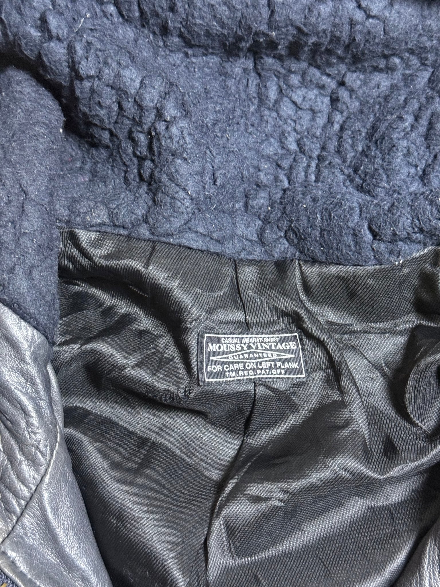 B2V - MOUSSY LEATHER JACKET(2)༒ vintage streetwear thrift y2k clothing by B2V_BAD2WEAR