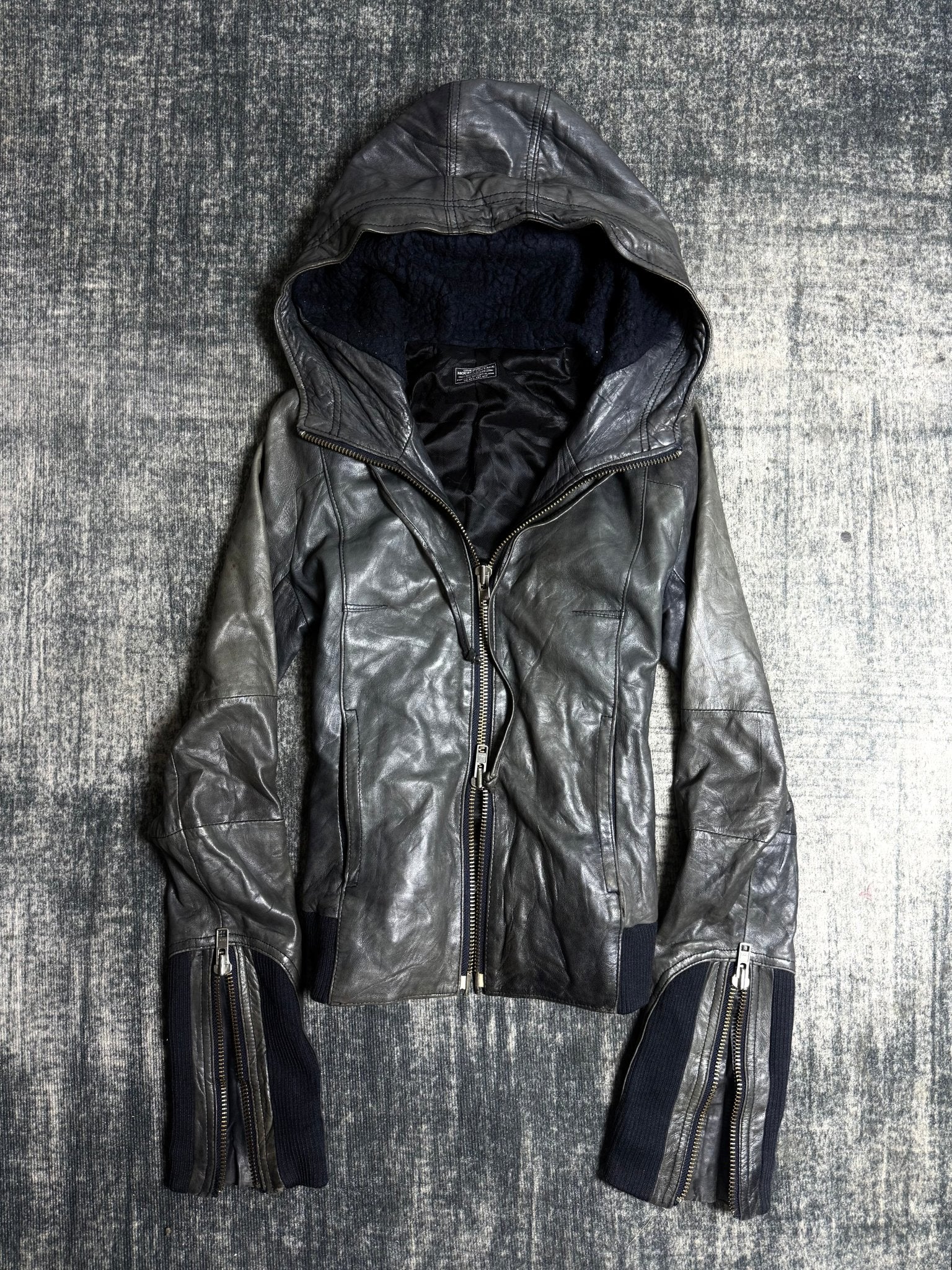 B2V - MOUSSY LEATHER JACKET(2)༒ vintage streetwear thrift y2k clothing by B2V_BAD2WEAR