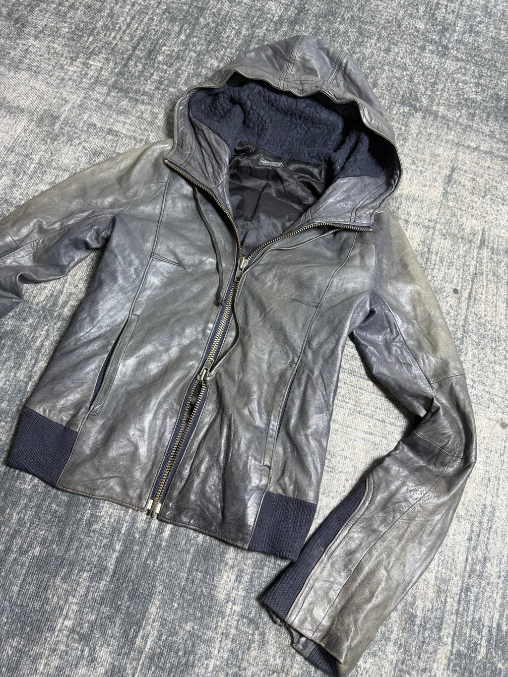 B2V - MOUSSY LEATHER JACKET(2)༒ vintage streetwear thrift y2k clothing by B2V_BAD2WEAR
