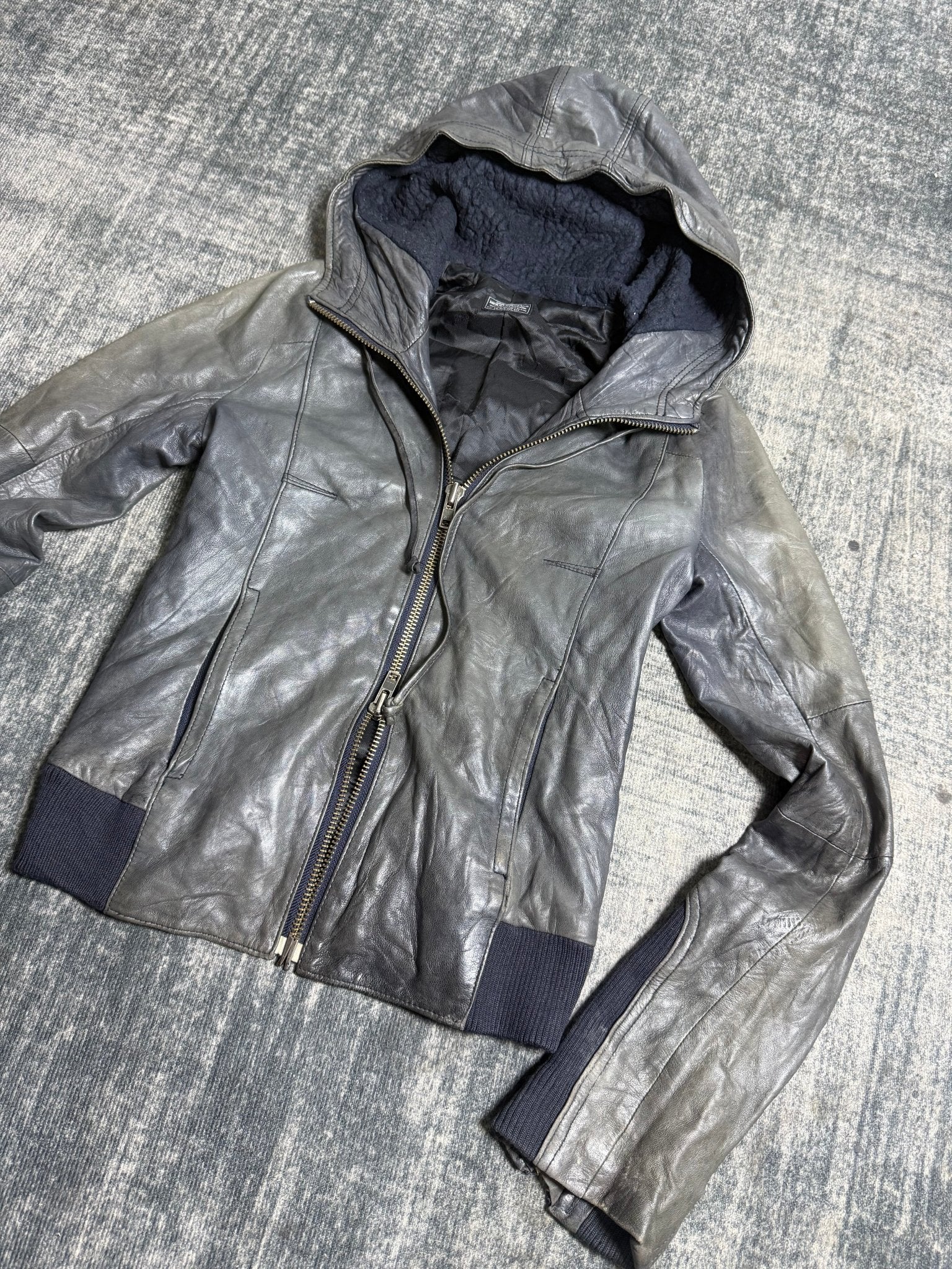 B2V - MOUSSY LEATHER JACKET(2)༒ vintage streetwear thrift y2k clothing by B2V_BAD2WEAR