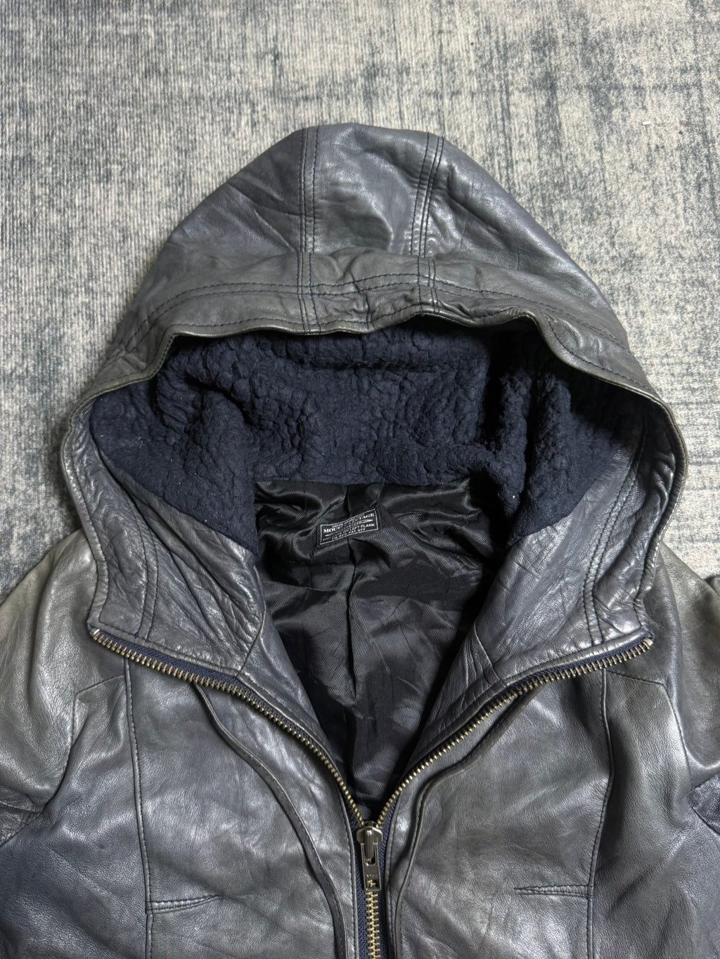 B2V - MOUSSY LEATHER JACKET(2)༒ vintage streetwear thrift y2k clothing by B2V_BAD2WEAR