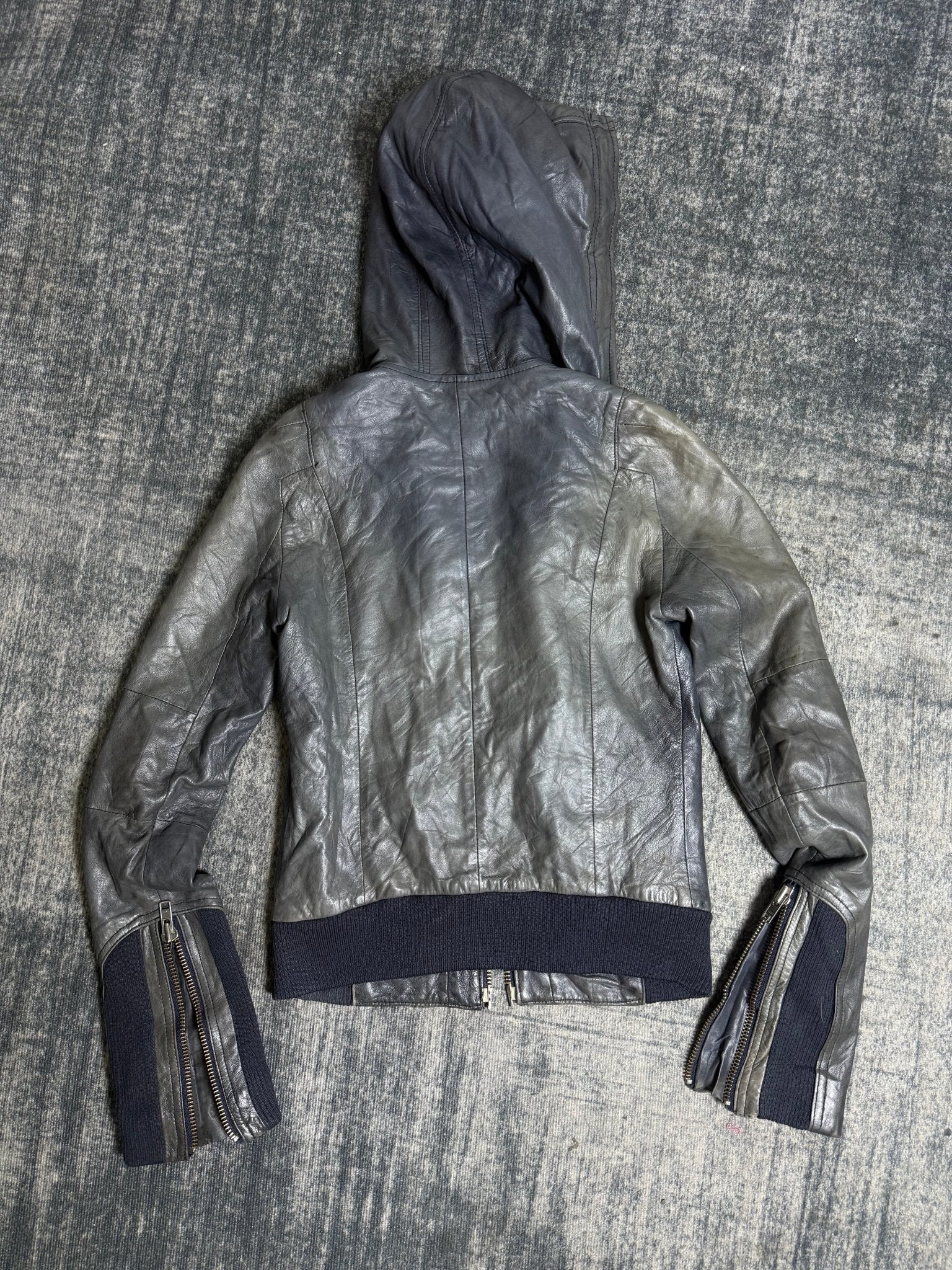 B2V - MOUSSY LEATHER JACKET(2)༒ vintage streetwear thrift y2k clothing by B2V_BAD2WEAR