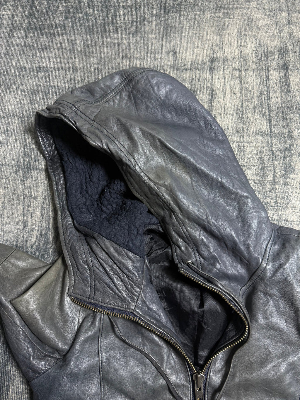 B2V - MOUSSY LEATHER JACKET(2)༒ vintage streetwear thrift y2k clothing by B2V_BAD2WEAR