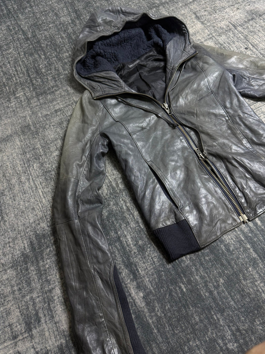 B2V - MOUSSY LEATHER JACKET(2)༒ vintage streetwear thrift y2k clothing by B2V_BAD2WEAR