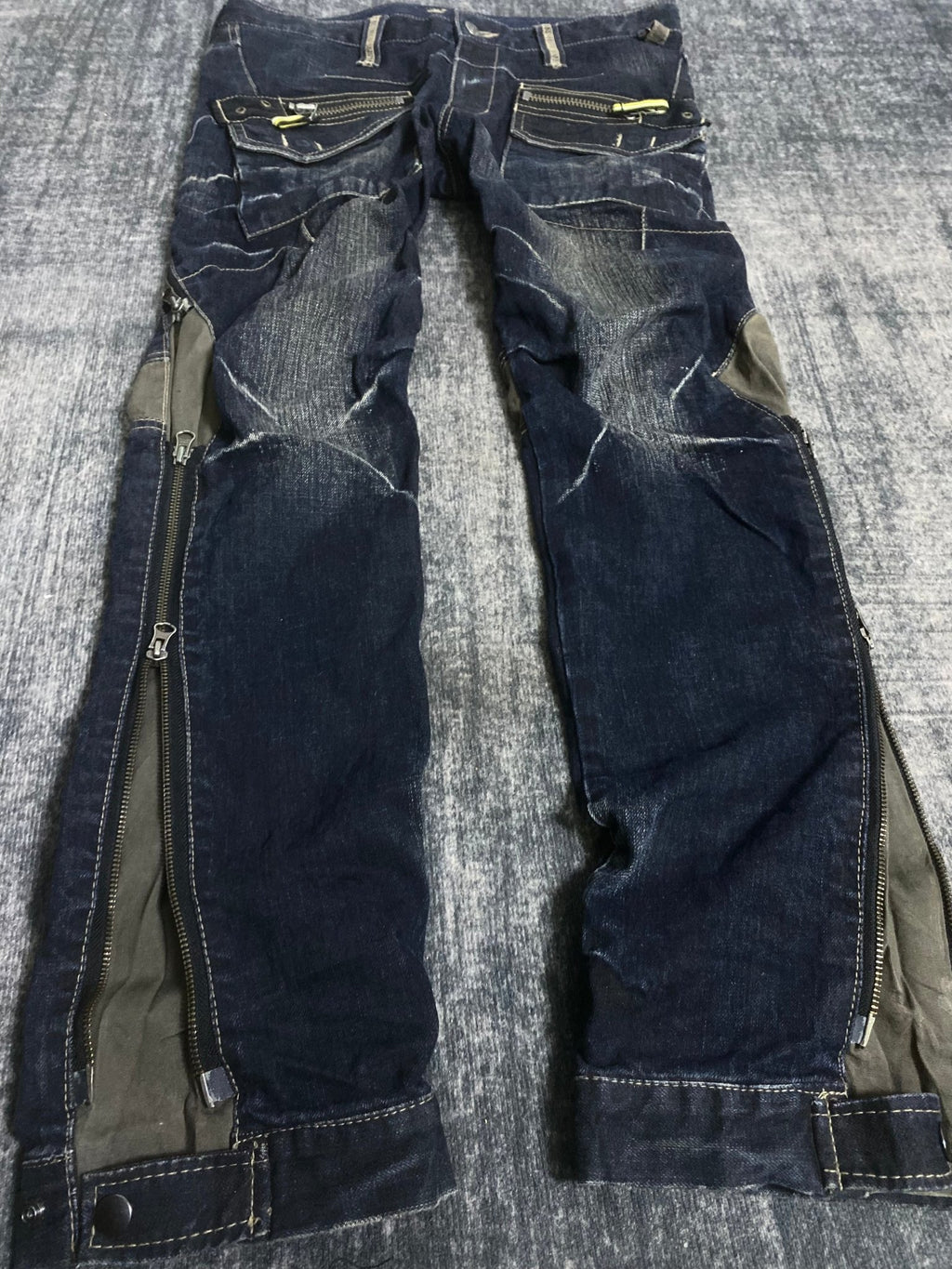 B2V - PPFM MULTI ZIP JEAN༒ vintage streetwear thrift y2k clothing by B2V_BAD2WEAR
