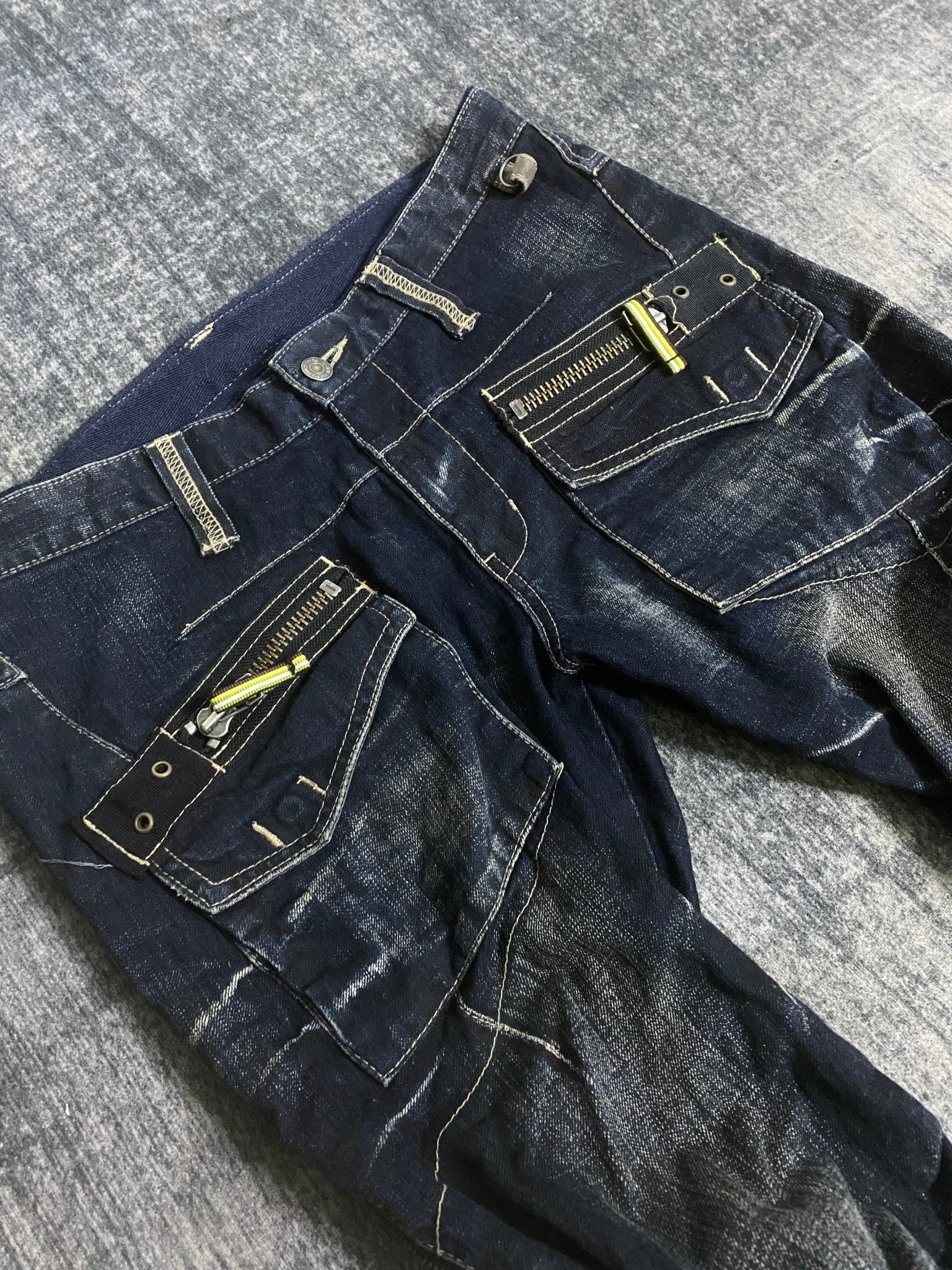 B2V - PPFM MULTI ZIP JEAN༒ vintage streetwear thrift y2k clothing by B2V_BAD2WEAR