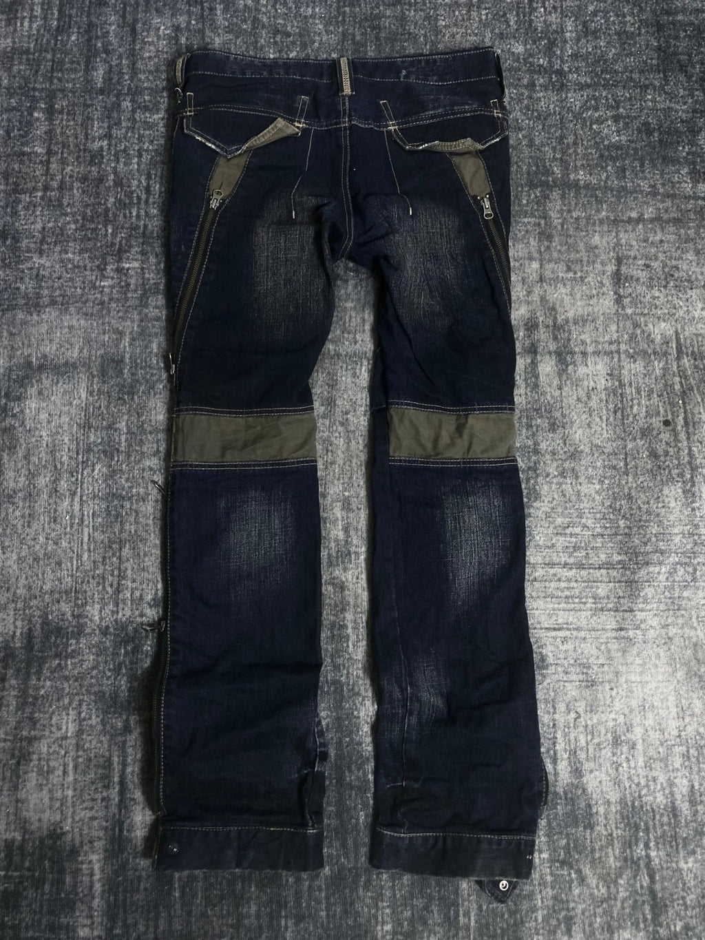 B2V - PPFM MULTI ZIP JEAN༒ vintage streetwear thrift y2k clothing by B2V_BAD2WEAR