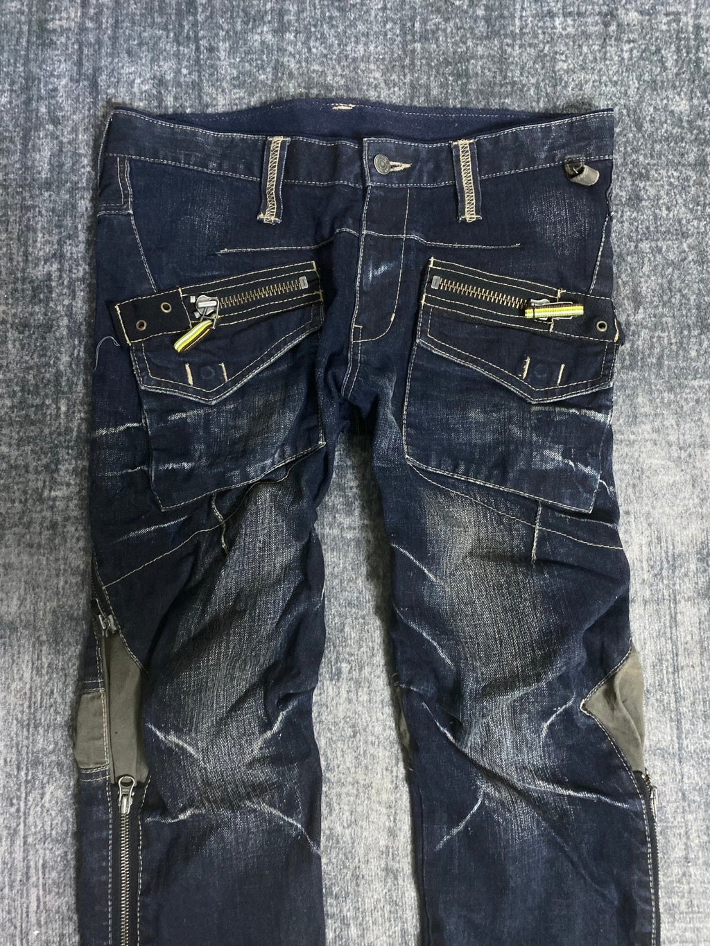 B2V - PPFM MULTI ZIP JEAN༒ vintage streetwear thrift y2k clothing by B2V_BAD2WEAR