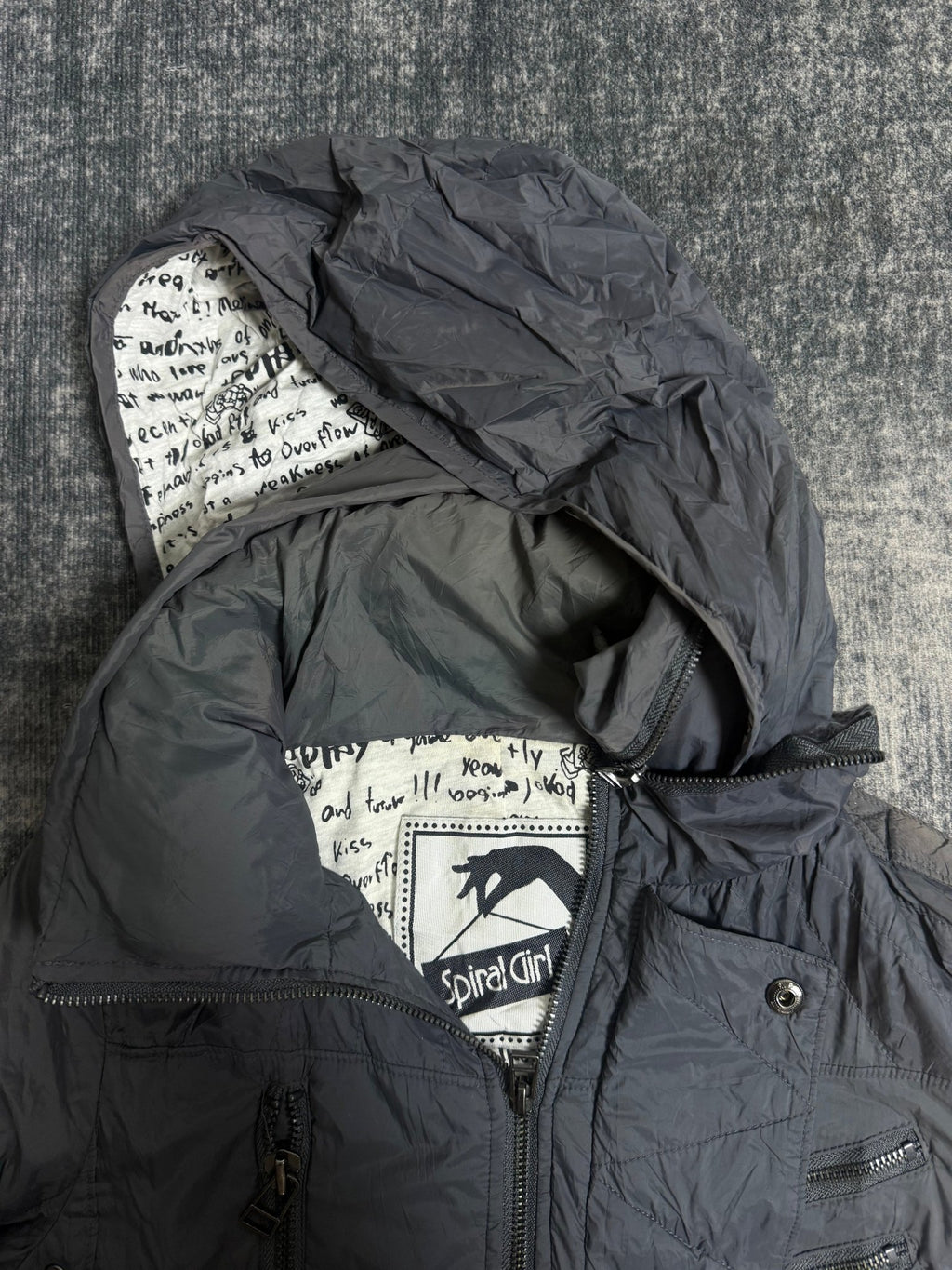 B2V - SPIRAL GIRL DOUBLE ZIP JACKET༒ vintage streetwear thrift y2k clothing by B2V_BAD2WEAR