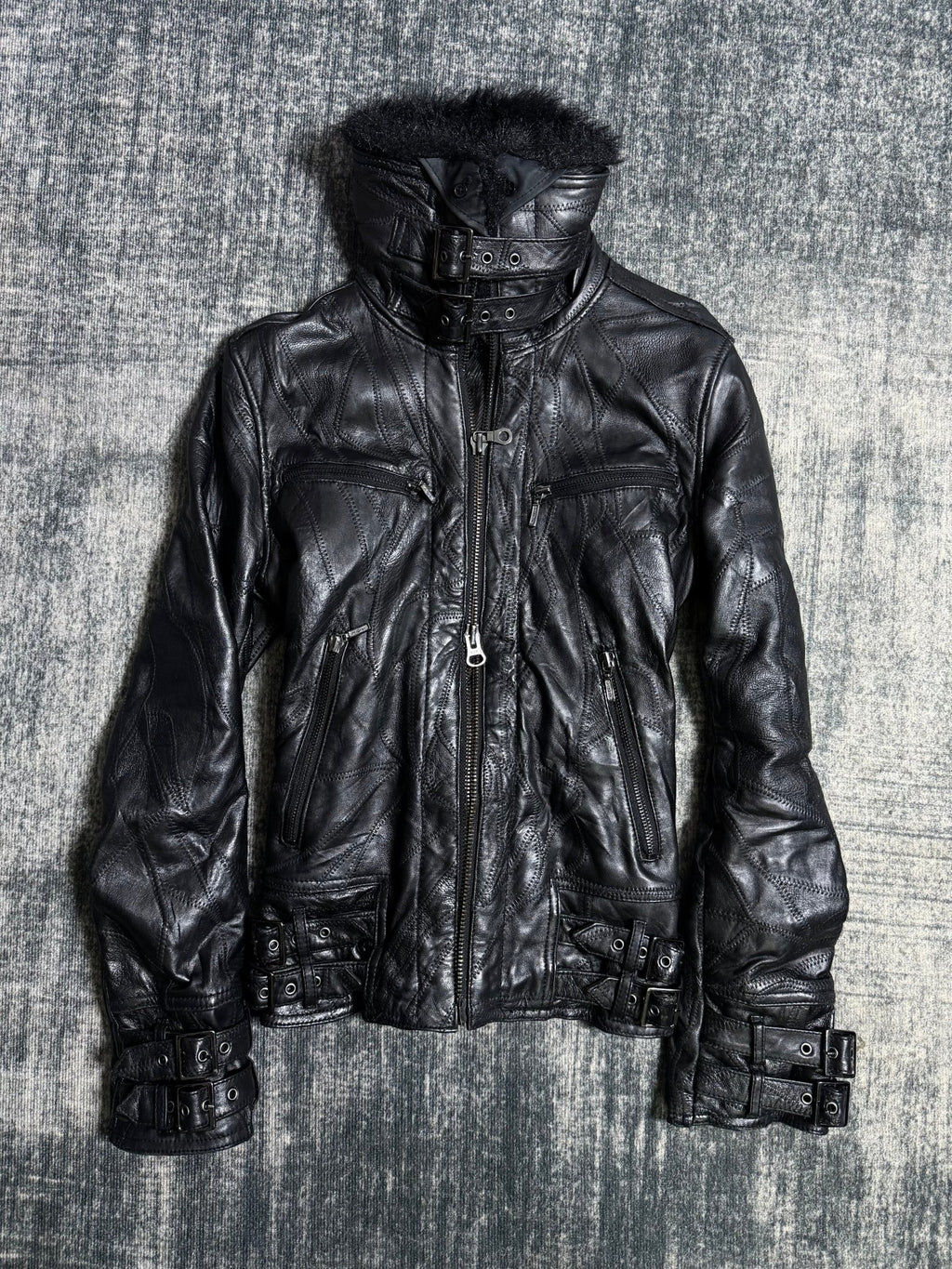 B2V - TILLE CAPRI LEATHER JACKET ༒ vintage streetwear thrift y2k clothing by B2V_BAD2WEAR