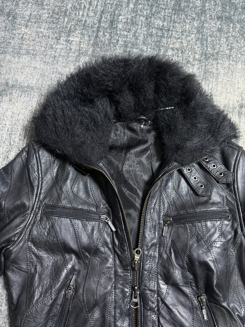 B2V - TILLE CAPRI LEATHER JACKET ༒ vintage streetwear thrift y2k clothing by B2V_BAD2WEAR
