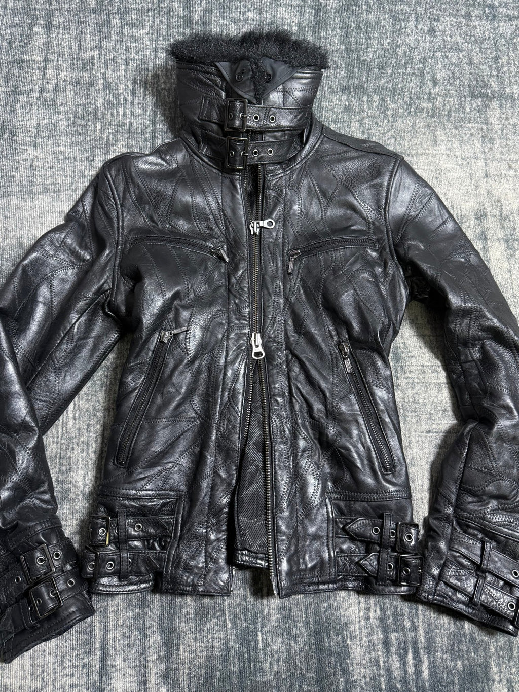 B2V - TILLE CAPRI LEATHER JACKET ༒ vintage streetwear thrift y2k clothing by B2V_BAD2WEAR