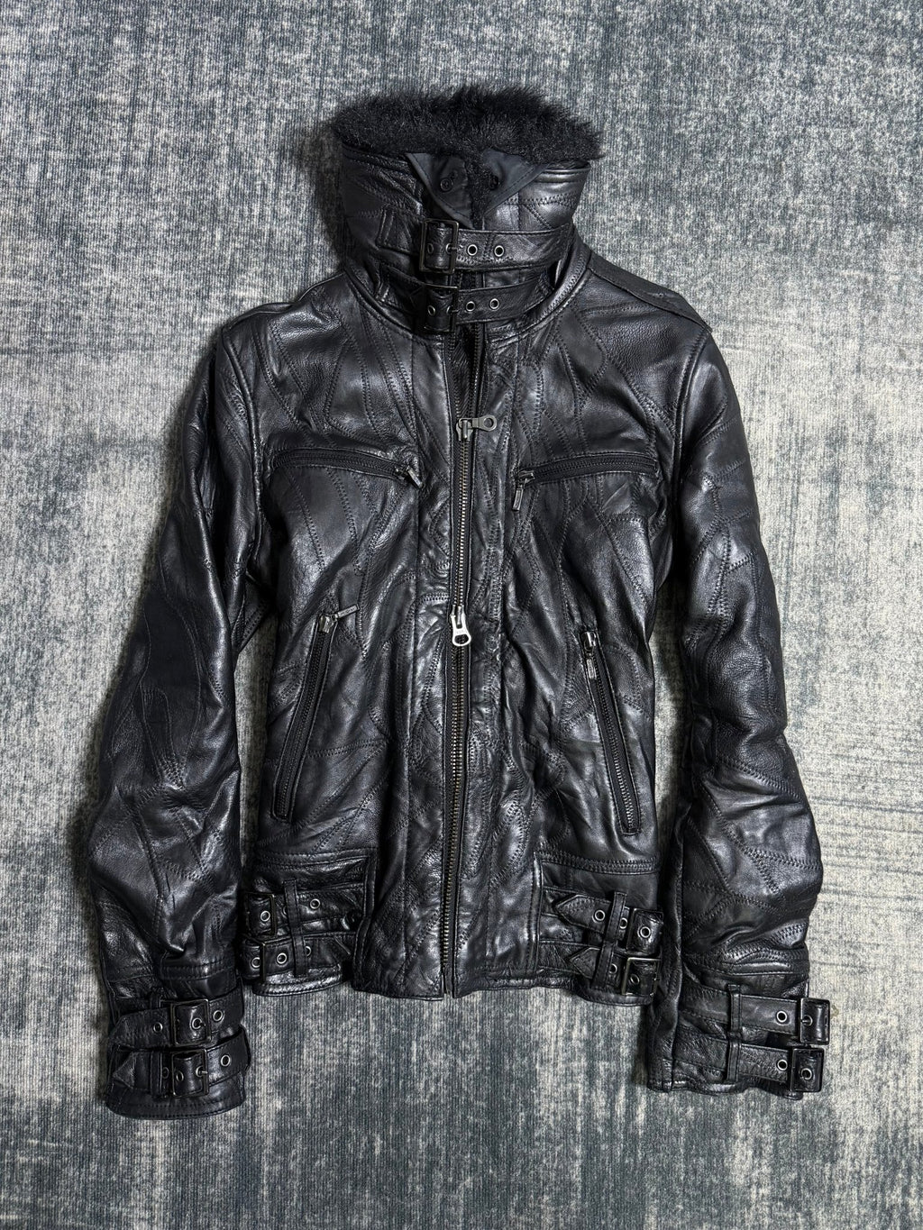 B2V - TILLE CAPRI LEATHER JACKET ༒ vintage streetwear thrift y2k clothing by B2V_BAD2WEAR