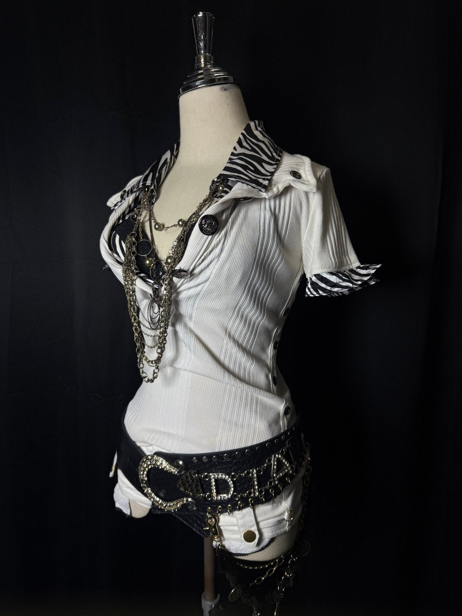 B2V ZEBRA PRINT SET༒SOLD TO ALPHA membership vintage streetwear thrift y2k clothing by B2V_BAD2WEAR
