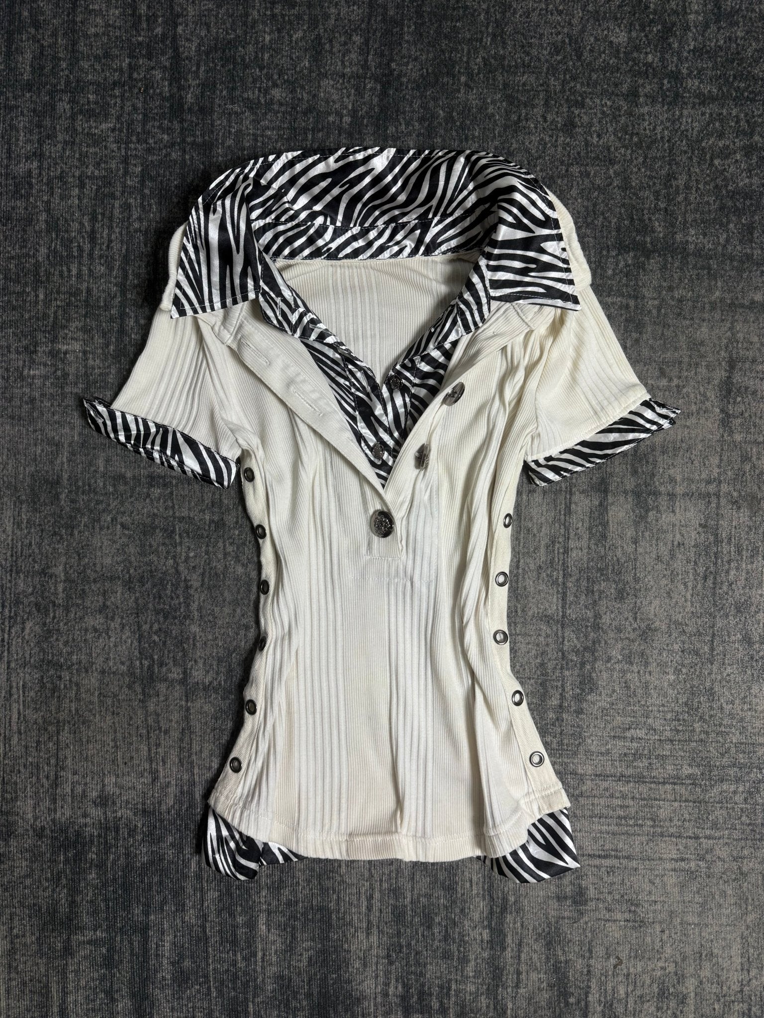 B2V ZEBRA PRINT SET༒SOLD TO ALPHA membership vintage streetwear thrift y2k clothing by B2V_BAD2WEAR