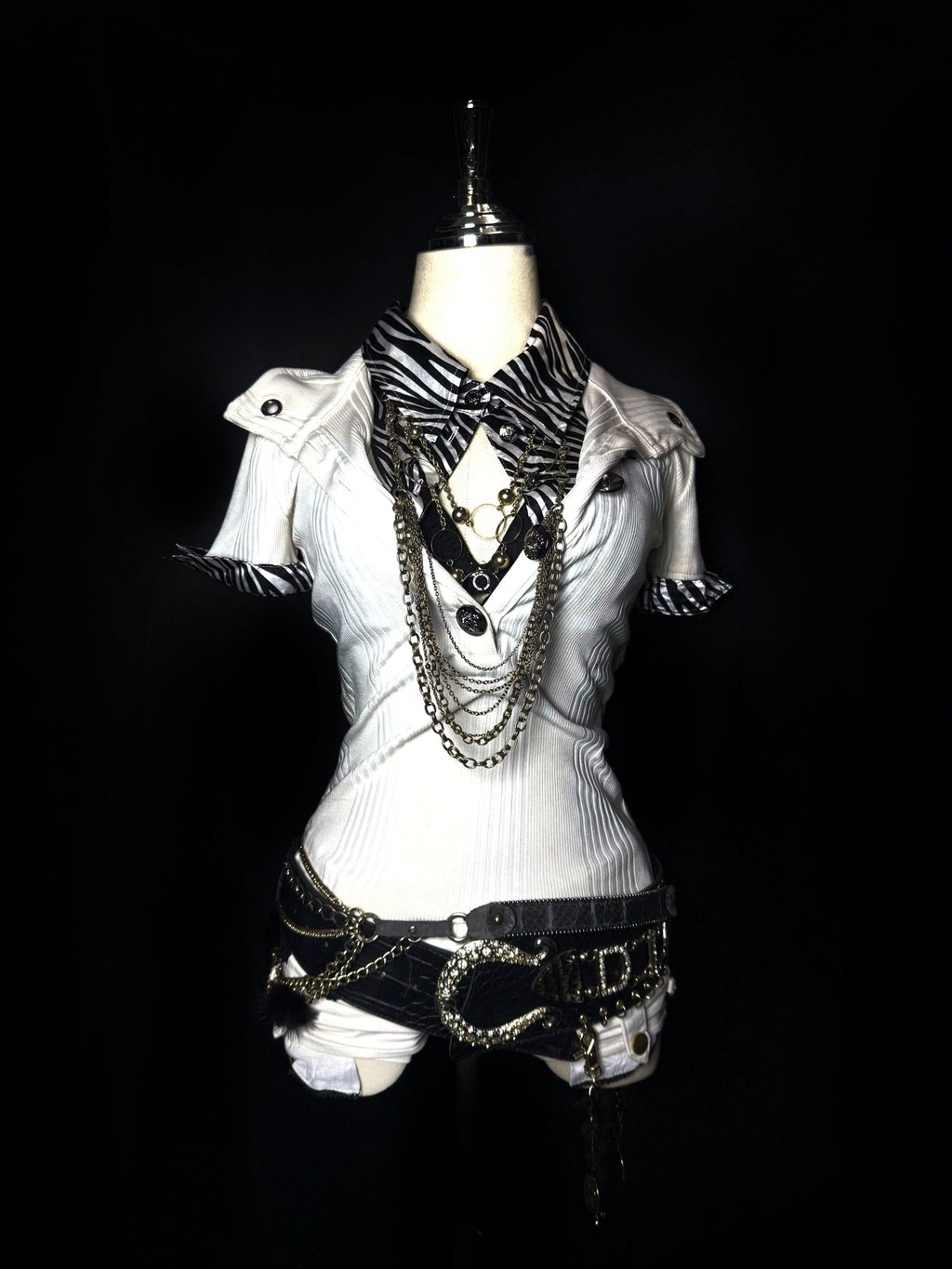B2V ZEBRA PRINT SET༒SOLD TO ALPHA membership vintage streetwear thrift y2k clothing by B2V_BAD2WEAR