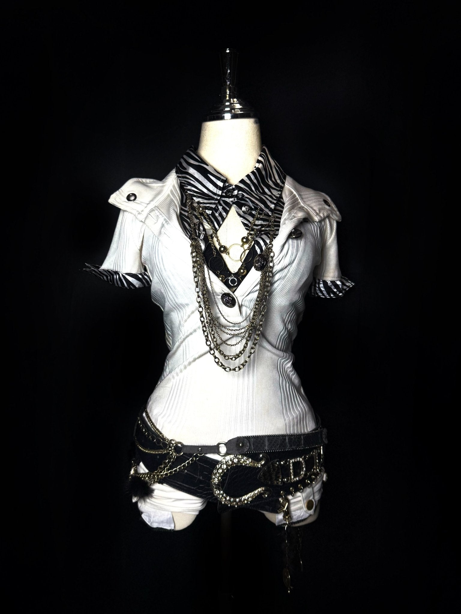 B2V ZEBRA PRINT SET༒SOLD TO ALPHA membership vintage streetwear thrift y2k clothing by B2V_BAD2WEAR