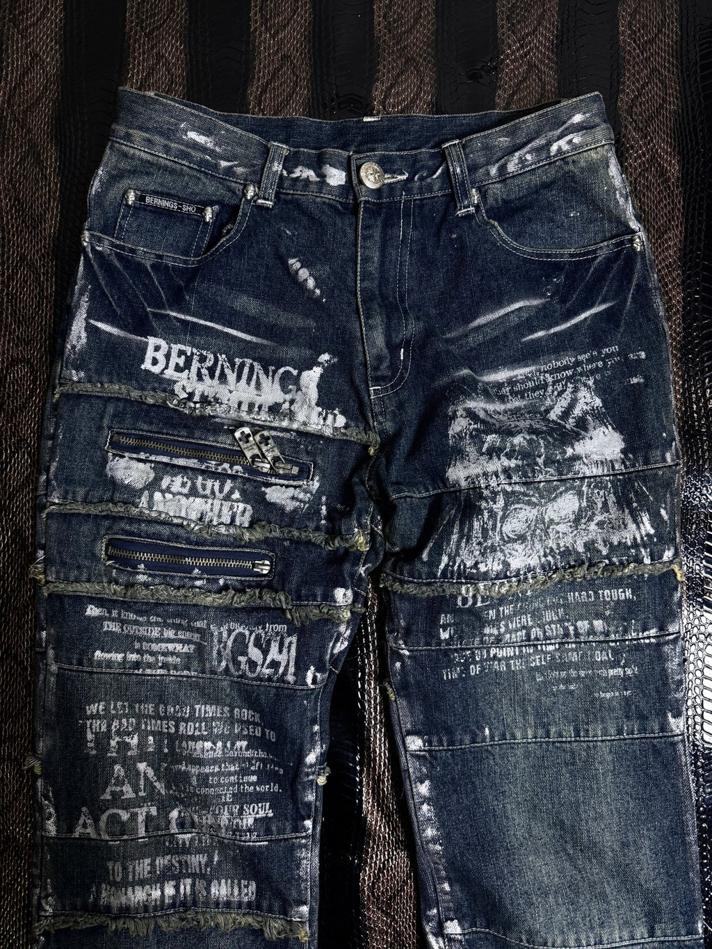 ༒BURNING SHO JEANS༒ vintage streetwear thrift y2k clothing by B2V_BAD2WEAR