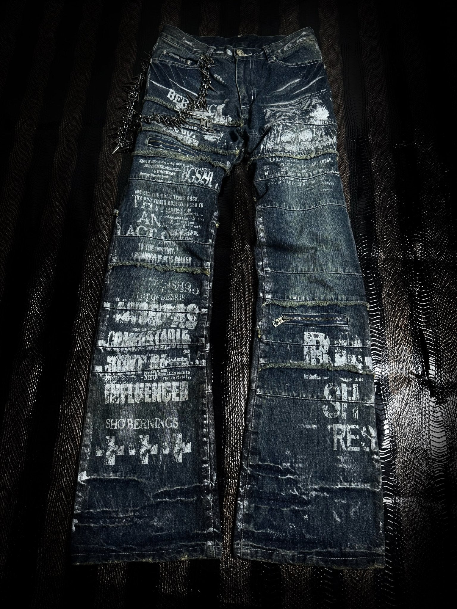 ༒BURNING SHO JEANS༒ vintage streetwear thrift y2k clothing by B2V_BAD2WEAR