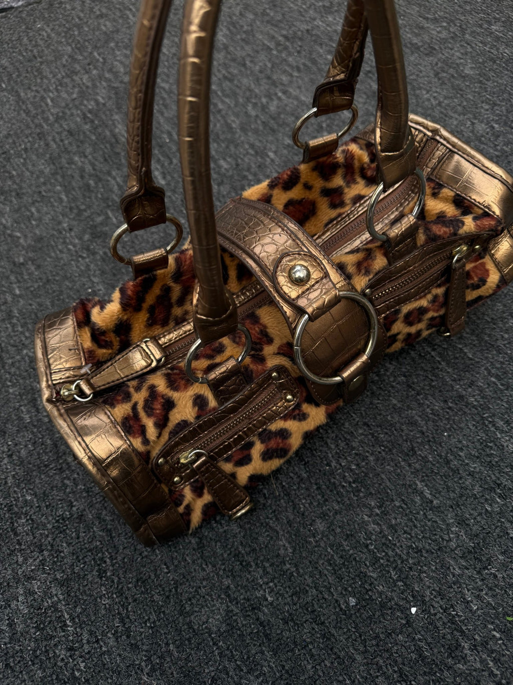 LEOPARD HANDBAG vintage streetwear thrift y2k clothing by B2V_BAD2WEAR