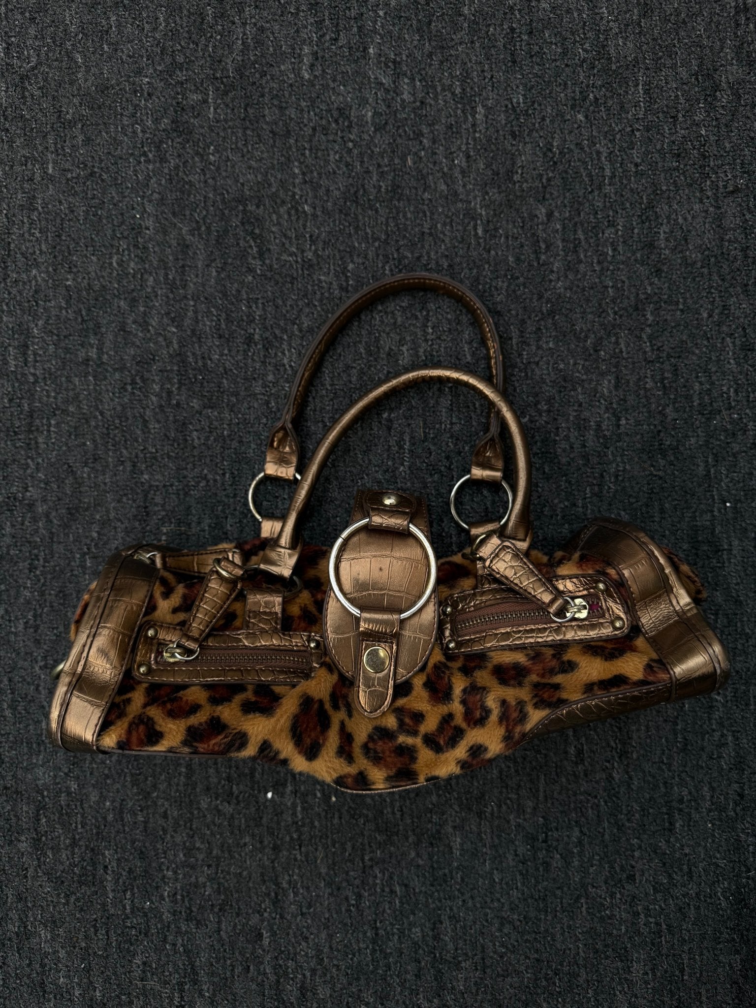 LEOPARD HANDBAG vintage streetwear thrift y2k clothing by B2V_BAD2WEAR