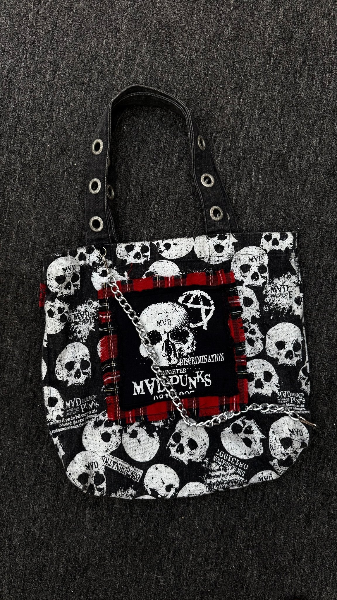MAD - PUNK Clutch Bag vintage streetwear thrift y2k clothing by B2V_BAD2WEAR