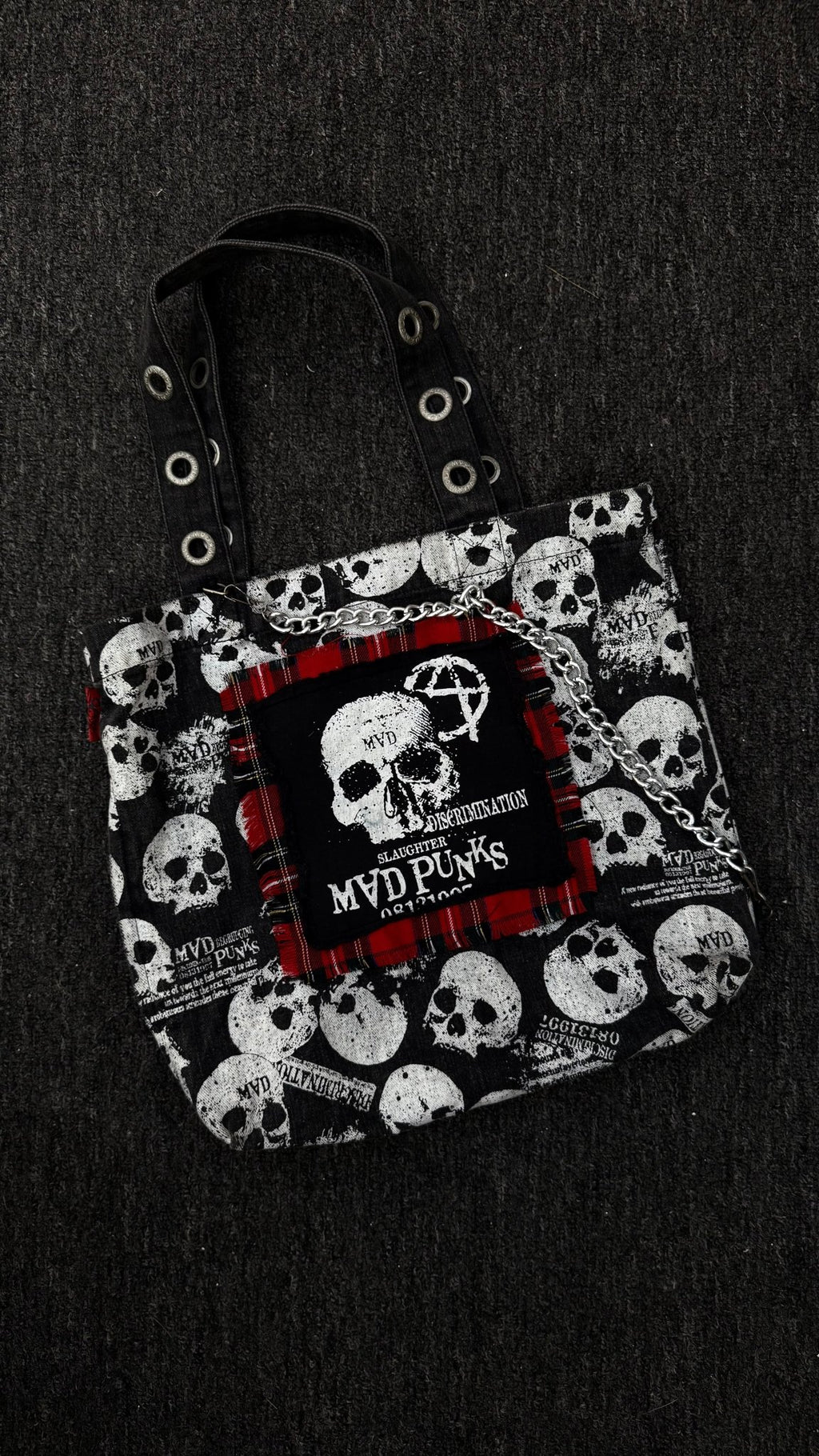 MAD - PUNK Clutch Bag vintage streetwear thrift y2k clothing by B2V_BAD2WEAR
