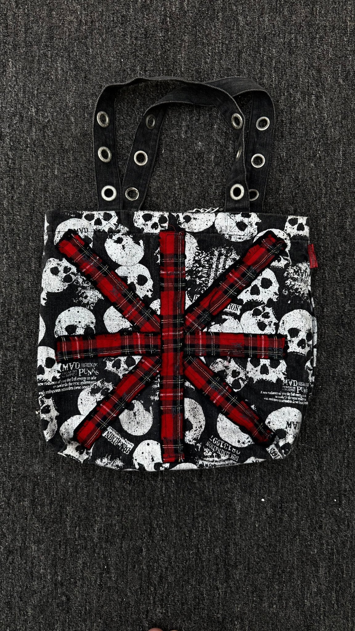 MAD - PUNK Clutch Bag vintage streetwear thrift y2k clothing by B2V_BAD2WEAR